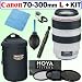 Canon EF 70-300mm f/4-5.6L IS USM UD Telephoto Zoom Lens + 4pc Hoya Digital Filter Set + Deluxe Accessory Kit