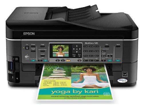 Epson WorkForce 545 Wireless All-in-One Color Inkjet Printer - Copier - Scanner - Fax (C11CB88201)