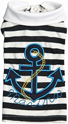 Pet Favorite Dog T Shirt Polo Dog Clothes Pet T Shirts Dog Apparel Puppy Summer Shirts (Medium, Navy Blue)