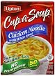 Lipton CupaSoup, Chicken Noodle with White Meat, 4Count 1.8Ounce Boxes (Pack of 12)