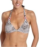 Roxy Juniors' Funky Bunch 70'S Halter Bikini Top,Coffee,Medium