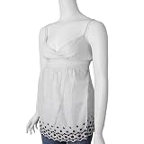 Red Bugs Embroidered Edge Dot Print Top