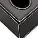 HOMETEK PU Leather Square Roll Tissue Box Holder Cover Napkin Paper Box Case Tray Pumping for Home Office Car Automotive (Brown)