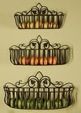 Tuscan Iron Hand Forged Metal Planters, Shelves, Brackets Set of 3