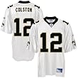 Marques Colston Jersey: Reebok Black Replica #12 New Orleans Saints Jersey