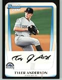 2011 Bowman Draft Prospects Baseball Card # BDPP3 Tyler Anderson - Colorado Rockies (Draft Pick / Prospect / RC - Extended Rookie Card) MLB Trading Card in Screwdown Case!