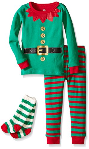 Petit Lem Little Boys' B050 Christmas - 2 Piece Set Long Sleeve Top and Pant with Socks
