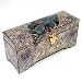 Mother of Pearl Asian Lacquer Wooden Jewellery Trinket Keepsake Treasure Gift Jewel Box Case Holder Organizer with Autumnal Leaf and Skylark Design