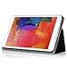Samsung Galaxy Tab Pro 8.4 Case - Poetic Samsung Galaxy Tab Pro 8.4 Case [SlimBook Series] - [SlimFit] [Professional] PU Leather Slim Folio Case for Samsung Galaxy Tab Pro 8.4 Black (3 Year Manufacturer Warranty From Poetic)