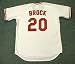 LOU BROCK St. Louis Cardinals 1974 Majestic Cooperstown Throwback Home Baseball Jersey, XL