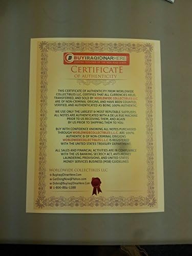 25,000 Iraqi Dinar Note & 100 Trillion Zimbabwe AA2008 Note Combo Pack