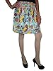 Floral Printed Blue Crinkle Mini Skirt Boho Hippy Gypsy Cotton Skirts
