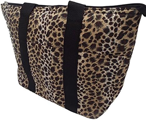 Womens Thermal Insulated Lunch Tote Bag (Leopard)