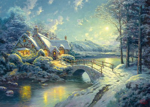 Childrens Toyshop  Toys : Gibsons puzzle - Christmas Moonlight 1000 pieces