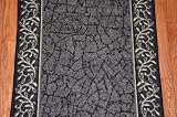 Dean Washable Carpet Rug Runner Garden Path Black - Purchase By the Linear Foot