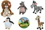 Ty Madagascar Beanie Baby Set of 5 Beanie Babies Alex, Gloria, Marty, Melman & Skipper