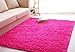 Forever Lover Soft Indoor Morden Shaggy Area Rug Pad, 2.5 X 5-Feet, Hot Pink