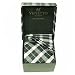 Designer Woven Plaid Check pattern Neck Tie Cufflink Handkerchief Gift Set Black White Blue Hanky Necktie Cuff link with Gift Box.