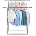 SONGMICS Double Rod Adjustable Garment Rack Collapsible & Portable ULLR501W