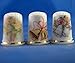 Porcelain China Collectable - Set of Three Thimbles - Wedding Bells