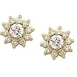 14K Yellow Gold Diamond Earring Jackets - 0.60 Ct.