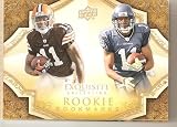2009 Upper Deck Exquisite Collection Rookie Bookmark Patch Autographs #RM-MB Mohamed Mossaquoi / Deon Butler - Cleveland Browns / Seattle Seahawks - Autographed Patch NFL Trading Card - Serial #d to 50