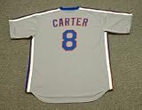 GARY CARTER New York Mets 1987 Majestic Cooperstown Throwback Away Baseball Jersey, 2XL