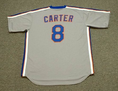 GARY CARTER New York Mets 1987 Majestic Cooperstown Throwback Away Baseball Jersey, 2XL