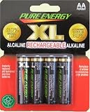Pure Energy 1.5 Volt AA Rechargeable Alkaline Batteries 4 Pack