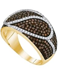 1.10CTW COGNAC DIAMOND FASHION RING
