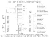 DODGE JOURNEY 2009-up Wood Dash Trim Interior Kit 29pcs