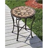 Alfresco Home 21-0495 Mocha 20 Inch Round Side Table