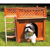 Small Size Room With A View Cedar Brown Wood Pet House by Merry Products
