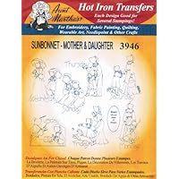 Sunbonnet Mother and Daughter Aunt Martha's Hot Iron Embroidery Transfer