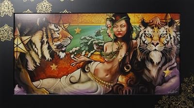 "Tyger Tyger" in Hand-Decorated Frame