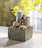 Tea Light Pillar Table Tabletop Water & Fire Fountain