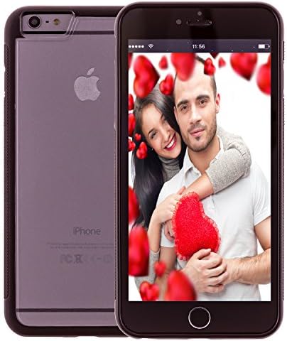 iPhone 6 Plus Case, Slim Protective Hybrid Bumper &amp; Frosted Hard Back Case with Screen Protector - Midnight Black 902 - Confidence. is an Attitude