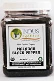 Indus Organic Malabar Black Peppercorns 1 Lb Jar