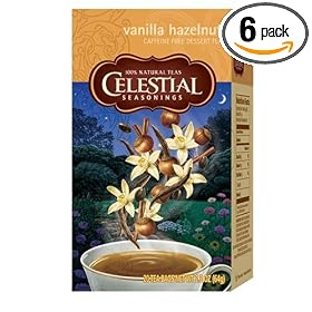 Celestial Seasonings Dessert Tea, Vanilla Hazelnut, Tea Bags, 20-Count Boxes (Pack of 6)