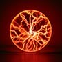 Luminglas 12" Round Plasma Illumination Display Set RED Color Contemporary Luminglass Disk/Disc Night Light (138)