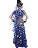 Astage Big Girls` Belly Dance Carnival Dancing Dress Royal Blue S-M