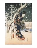 Snow Scene in the Garden of a Daimyo by Utagawa Hiroshige poster print,11 in. x 14 in.