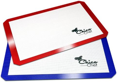 Silicone Baking Mats - Set of 2 Non Stick Half Sheet (16-1/2" x 11-5/8") - Food Grade, Easy to Clean