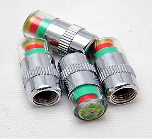 Morgan966 ID 4 Pcs Car Auto Tire Pressure Monitor Valve Stem Cap F44 Indicator Eye Alert