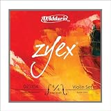 On Sale D'Addario Zyex Violin String Set with Aluminum D, 4/4 Scale, Medium Tension