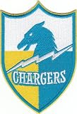 LA / San Diego Chargers Throwback Patch Old Logo 1960s AFL Style LARGE 5"