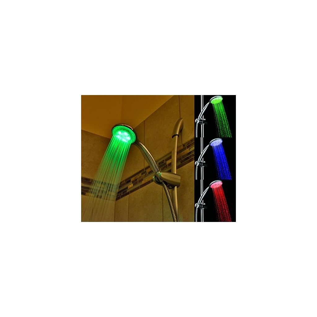 RGB LED Light up Shower Head with Temperature Sensor