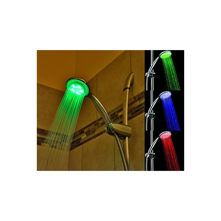 RGB LED Light up Shower Head with Temperature Sensor