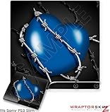 Sony PS3 Slim Skin - Barbwire Heart Blue