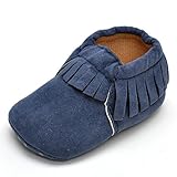 （イスタミコ) Estamico 幼児ユニセックススエードモカシンは、まず靴をウォーキング 11センチメートル ブルー ブルー